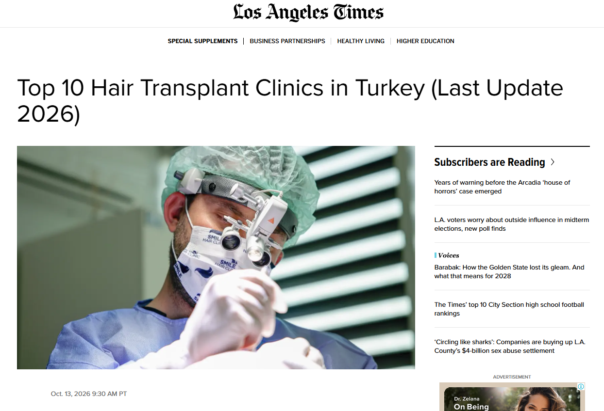 Los Angeles Times feature on hair transplant clinics in Turkey